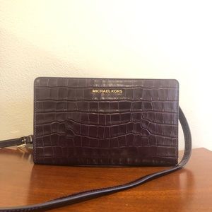 Michael Kors Crocodile Embossed Leather Bag